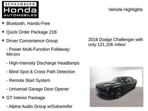 Used 2018 Dodge Challenger GT w/ GT Interior Package AWD/4WD image 8