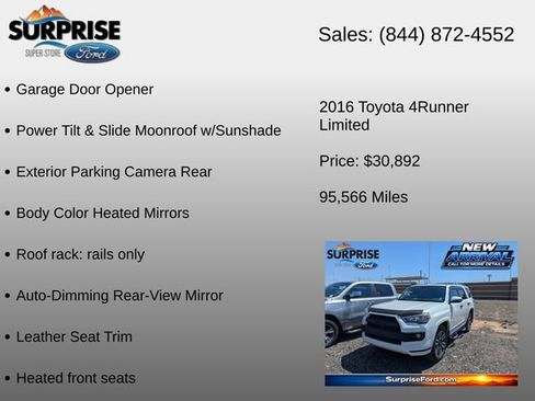 Used 2016 Toyota 4Runner Limited AWD/4WD image 15