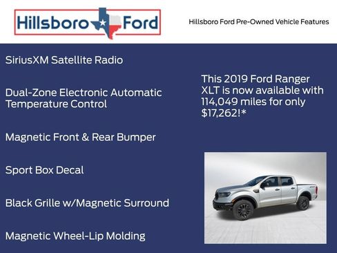 Used 2019 Ford Ranger XLT w/ Equipment Group 301A Mid RWD image 9