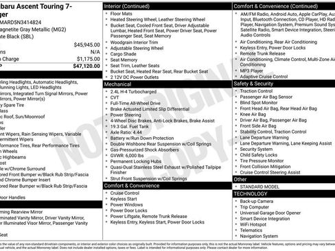 Used 2022 Subaru Ascent Touring image 38