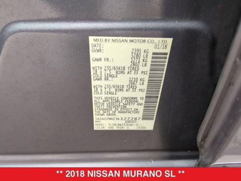 Used 2018 Nissan Murano SL w/ Moonroof Package AWD/4WD image 41