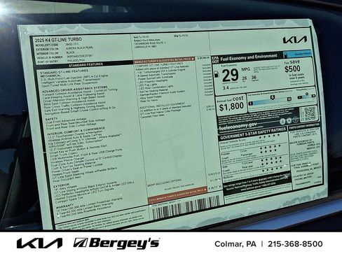 Certified 2025 Kia K4 GT-Line Turbo FWD image 21