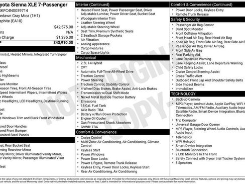 Used 2022 Toyota Sienna XLE AWD/4WD image 29