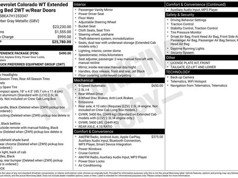 Used 2017 Chevrolet Colorado W/T w/ WT Convenience Package image 4