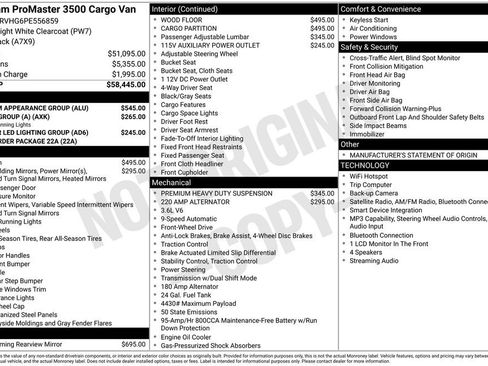 Used 2023 RAM ProMaster 3500 w/ Premium Appearance Group FWD image 10