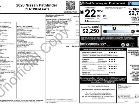New 2026 Nissan Pathfinder Platinum image 33