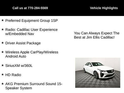 Certified 2023 Cadillac CT4 V Blackwing w/ Driver Assist Package image 8