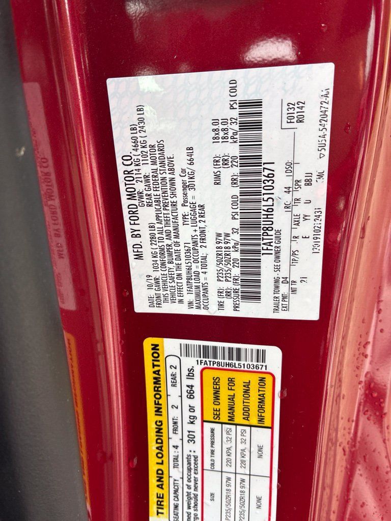 Used 2020 Ford Mustang Convertible w/ Equipment Group 101A RWD image 14