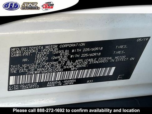 Used 2019 Toyota RAV4 XSE w/ XSE Weather Package AWD/4WD image 19