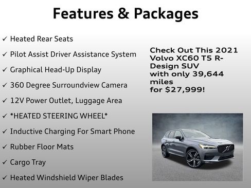 Used 2021 Volvo XC60 T5 R-Design w/ Advanced Package image 16