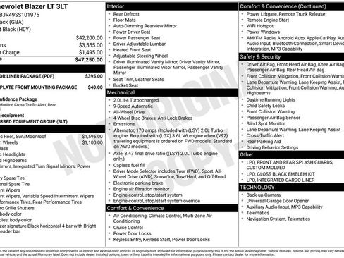 Used 2025 Chevrolet Blazer LT w/ LPO, Floor Liner Package image 23