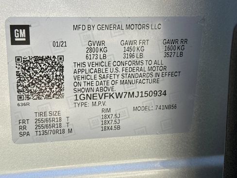 Used 2021 Chevrolet Traverse LS w/ LPO, Floor Liner Package AWD/4WD image 56