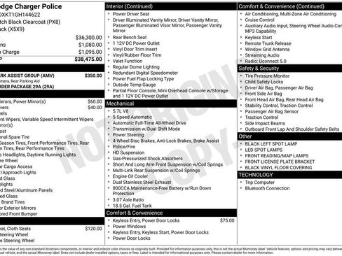 Used 2016 Dodge Charger Police w/ Fleet Park Assist Group AWD/4WD image 15