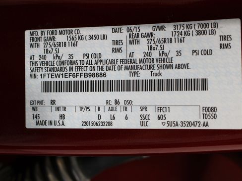 Used 2015 Ford F150 Lariat w/ Equipment Group 502A Luxury image 39