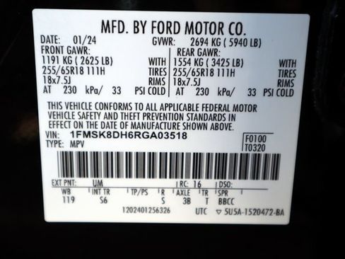 Certified 2024 Ford Explorer XLT w/ Equipment Group 202A image 40