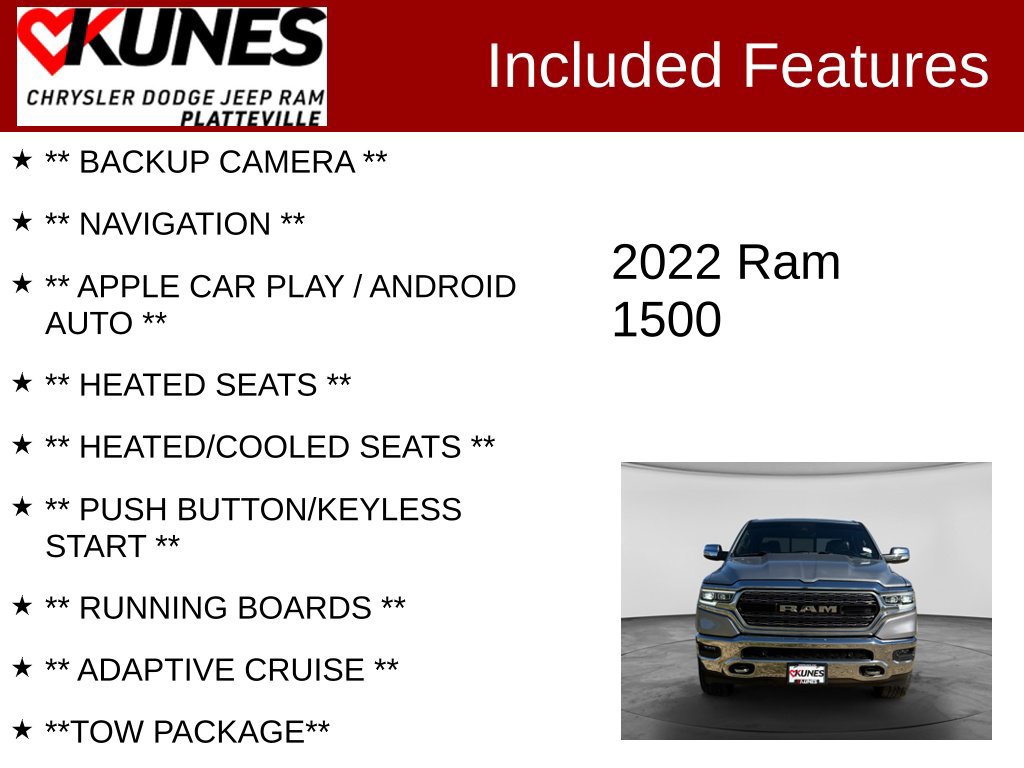 Used 2022 RAM 1500 Limited AWD/4WD image 2