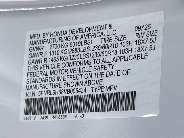 New 2027 Honda Odyssey EX-L image 28