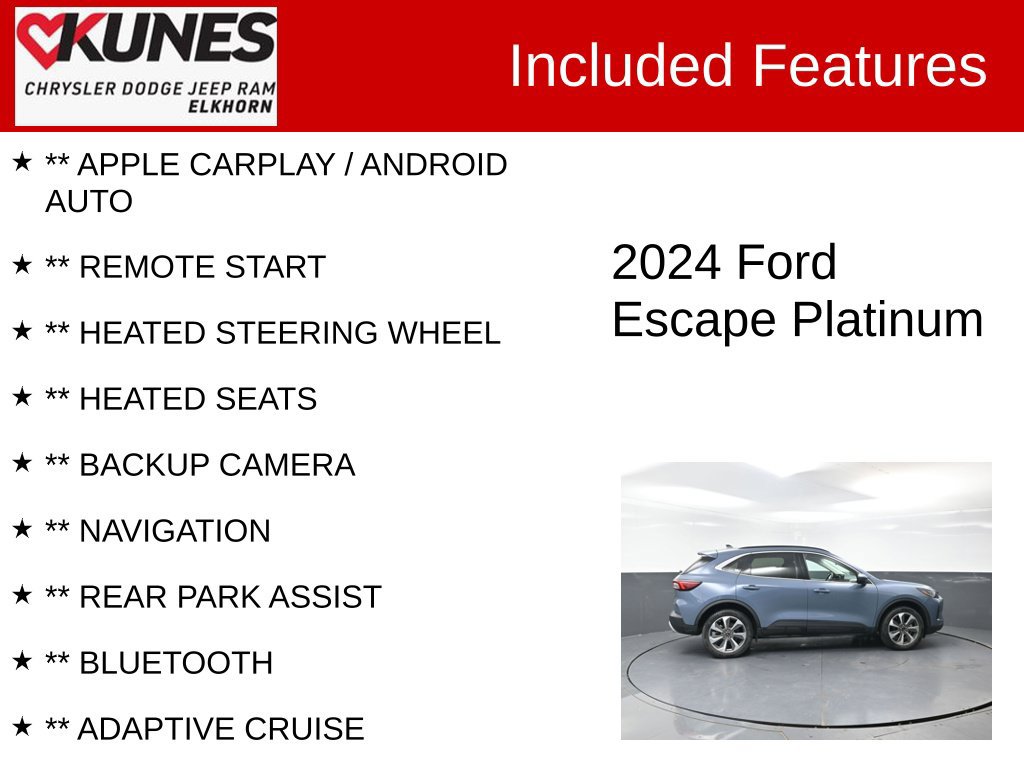 Used 2024 Ford Escape Platinum AWD/4WD image 3