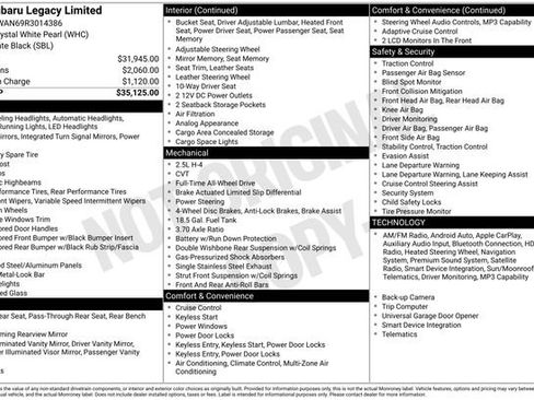 Certified 2024 Subaru Legacy Limited AWD/4WD image 3
