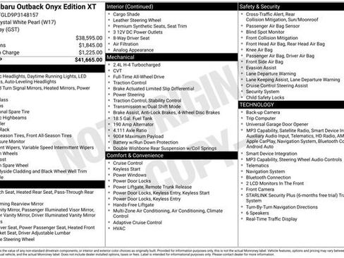Used 2023 Subaru Outback Onyx Edition XT AWD/4WD image 33