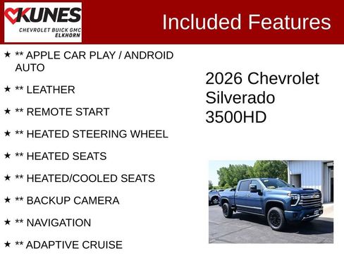 Used 2026 Chevrolet Silverado 3500 High Country w/ High Country Premium Package AWD/4WD image 2