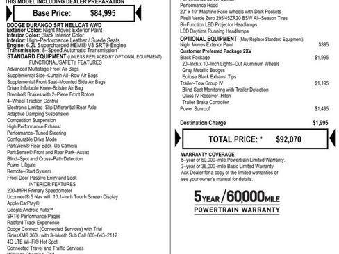 Used 2025 Dodge Durango SRT Hellcat w/ Black Package image 7