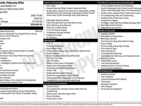 Used 2022 Honda Odyssey Elite image 2