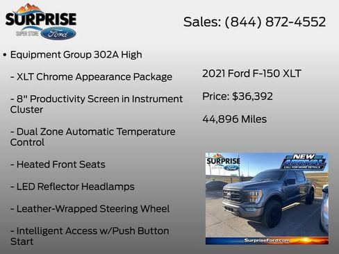 Used 2021 Ford F150 XLT w/ Equipment Group 302A High AWD/4WD image 13