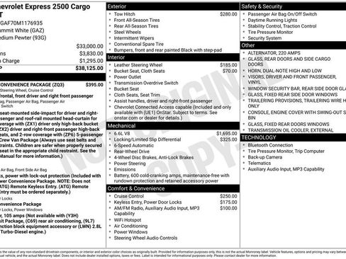 Used 2021 Chevrolet Express 2500 w/ Driver Convenience Package RWD image 20