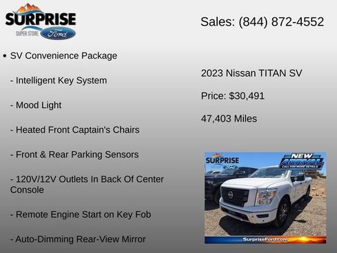 Used 2023 Nissan Titan SV w/ SV Convenience Package RWD image 16