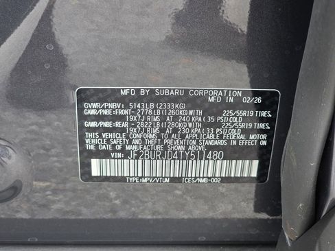 New 2026 Subaru Outback Touring XT AWD/4WD image 33