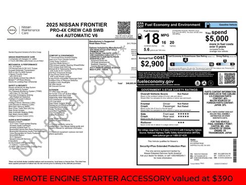 New 2025 Nissan Frontier PRO-4X image 6