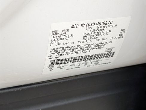 Used 2022 Ford Explorer Limited w/ Equipment Group 301A image 10