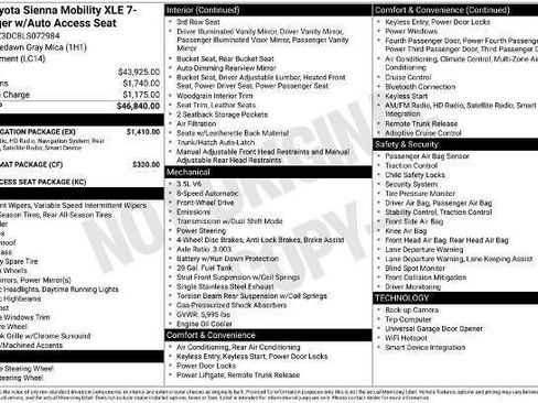 Used 2020 Toyota Sienna XLE w/ XLE Navigation Package FWD image 36