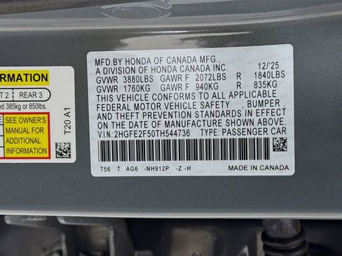 New 2026 Honda Civic Sport image 29