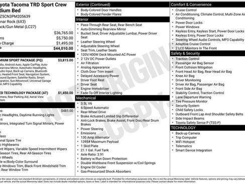Used 2023 Toyota Tacoma TRD Sport w/ TRD Premium Sport Package RWD image 37
