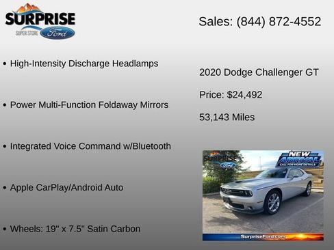 Used 2020 Dodge Challenger GT w/ Driver Convenience Group AWD/4WD image 15