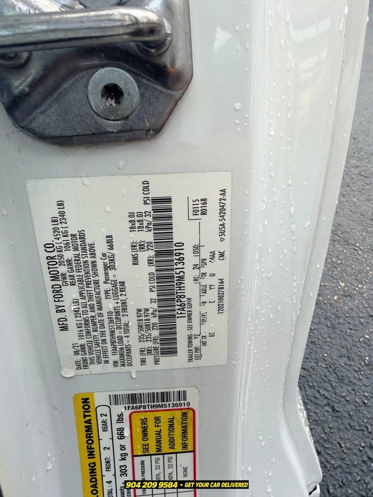 Used 2021 Ford Mustang Premium w/ Ford Safe & Smart Package RWD image 28