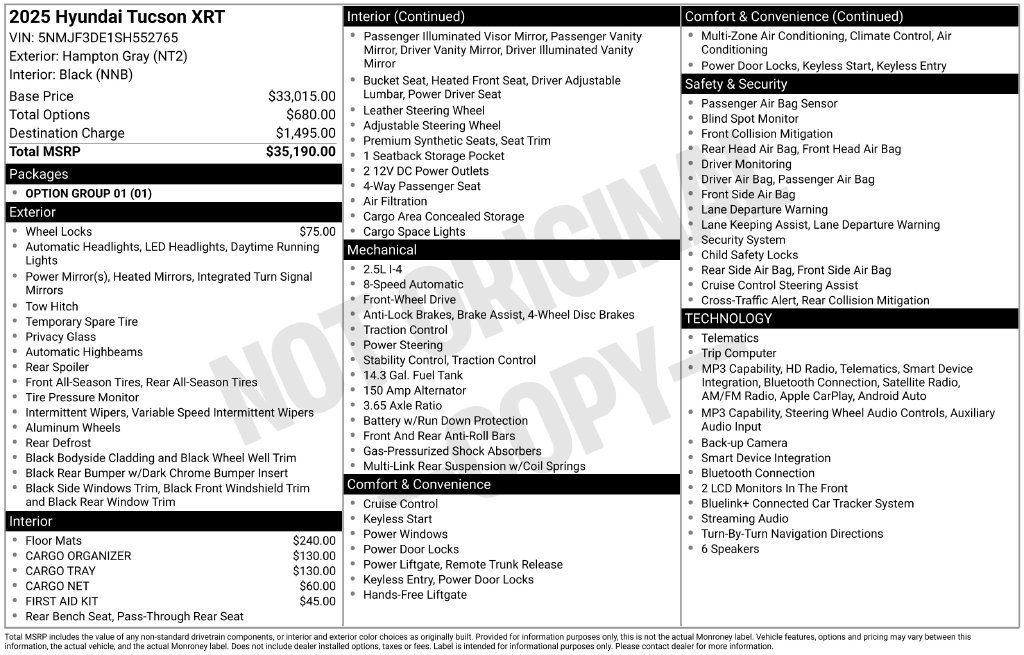 Certified 2025 Hyundai Tucson XRT FWD image 31