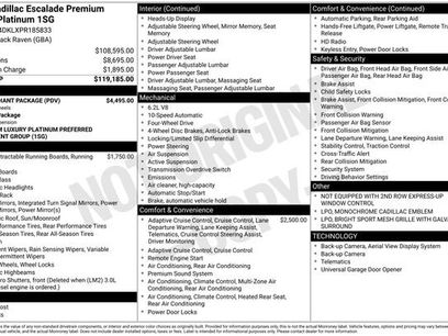 Used 2023 Cadillac Escalade Premium Luxury Platinum w/ LPO, Radiant Package