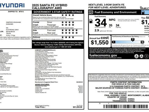 Certified 2025 Hyundai Santa Fe Calligraphy image 26