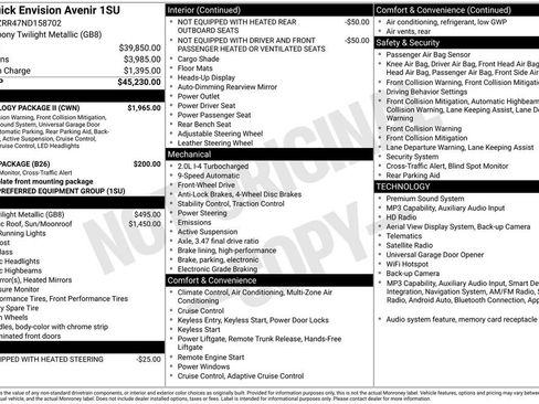 Used 2022 Buick Envision Avenir w/ Technology Package II FWD image 5