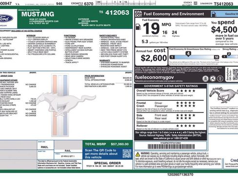 New 2026 Ford Mustang GT w/ GT Performance Package RWD image 7