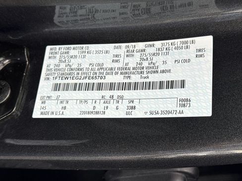 Used 2018 Ford F150 Lariat w/ Equipment Group 502A Luxury AWD/4WD image 34