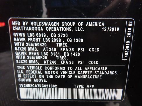 Used 2019 Volkswagen Atlas SEL Premium AWD/4WD image 66