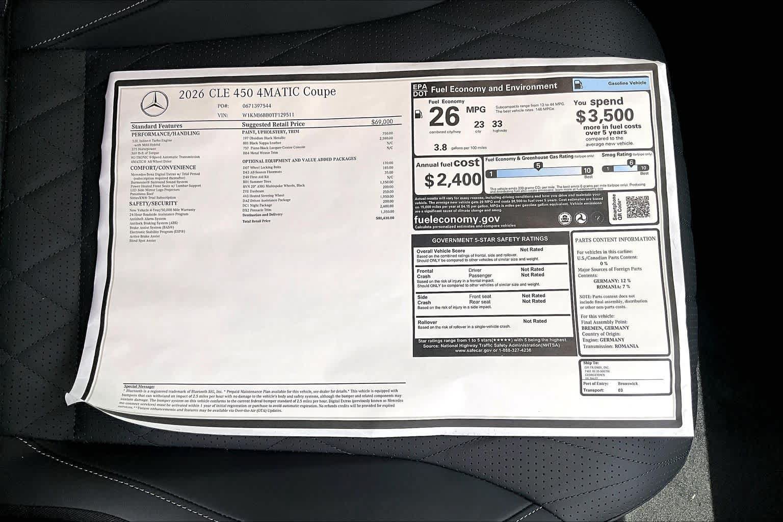 New 2026 Mercedes-Benz CLE 450 4MATIC Coupe image 22