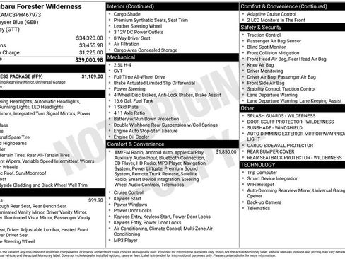 Certified 2023 Subaru Forester Wilderness w/ Wilderness Package image 4