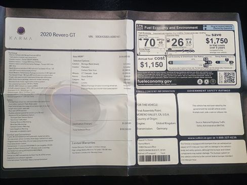 Used 2020 Karma Revero GT image 57