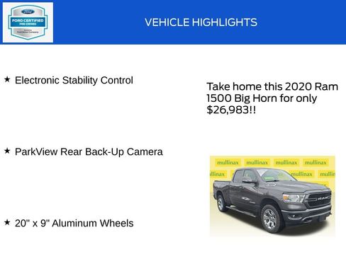 Used 2020 RAM 1500 Big Horn image 19