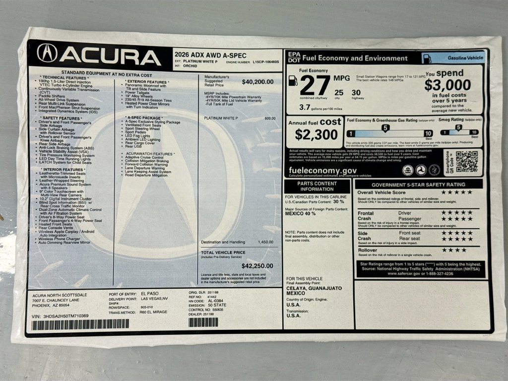 Used 2026 Acura ADX A-Spec AWD/4WD image 31